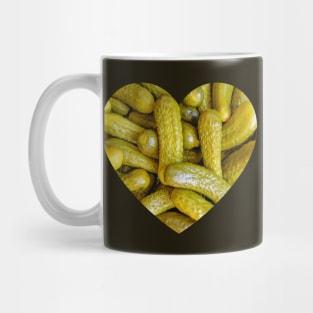 Baby Dill Pickles Food Photograph Heart Mug